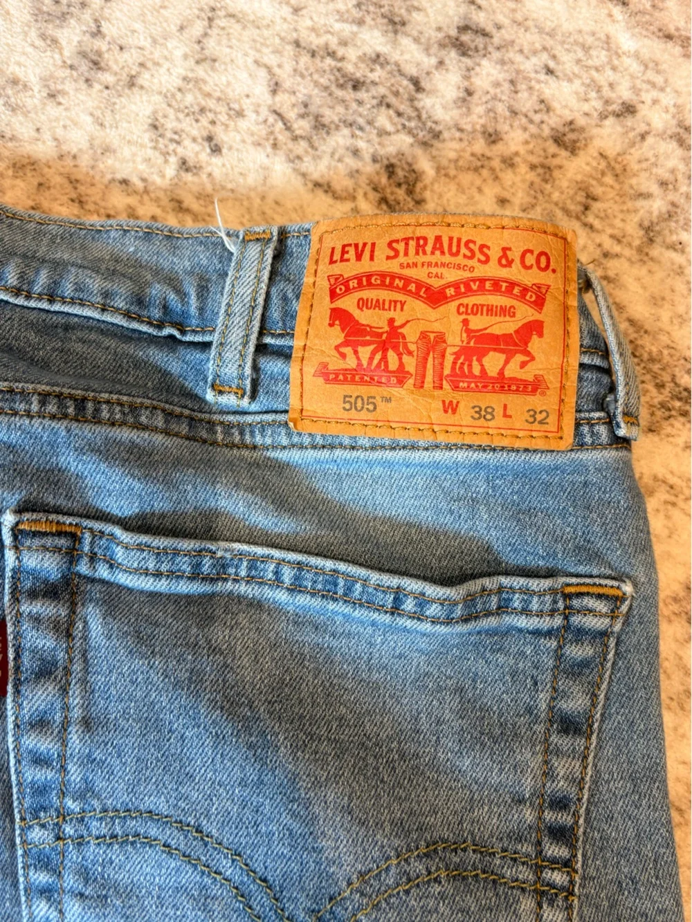 Levi's Men's Straight Jeans in Medium Blue Denim